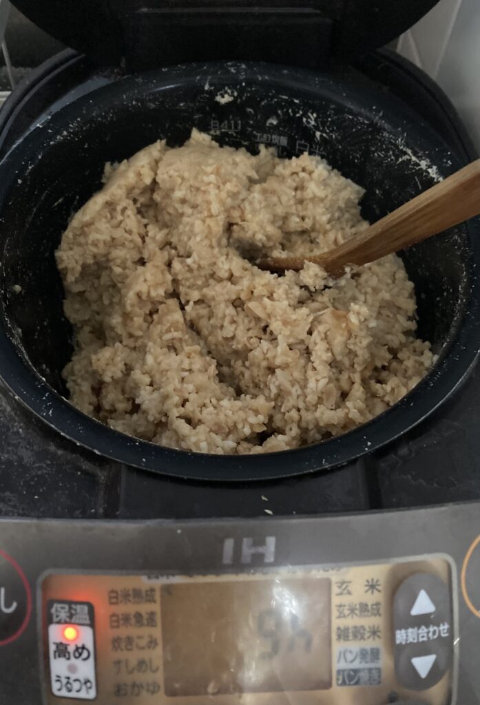 炊飯器 味噌作り