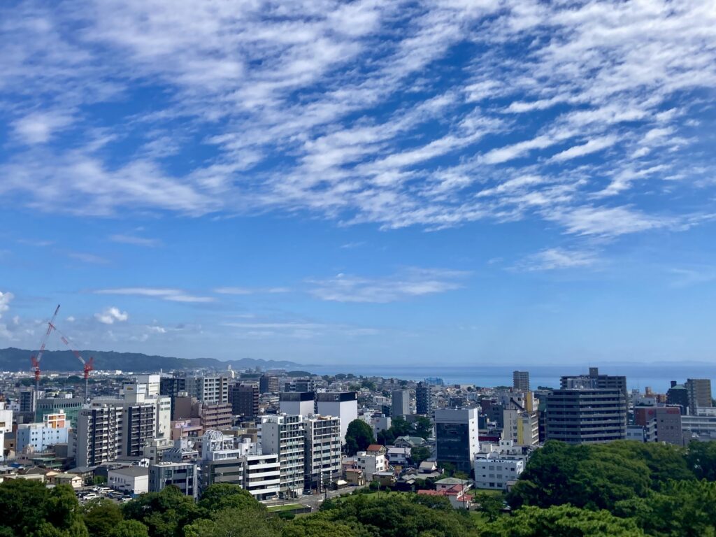 小田原城最上階からの景色